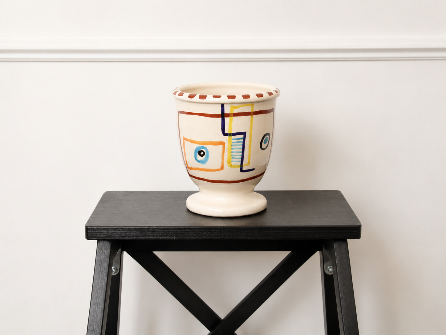 #02 - Abstract Art Ceramic Vase - Brown