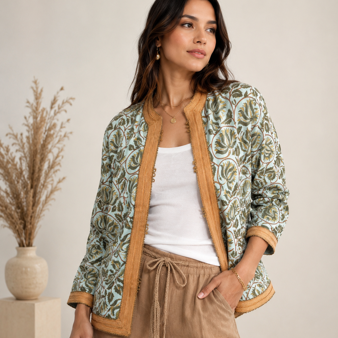 Sage Garden linen Jacket