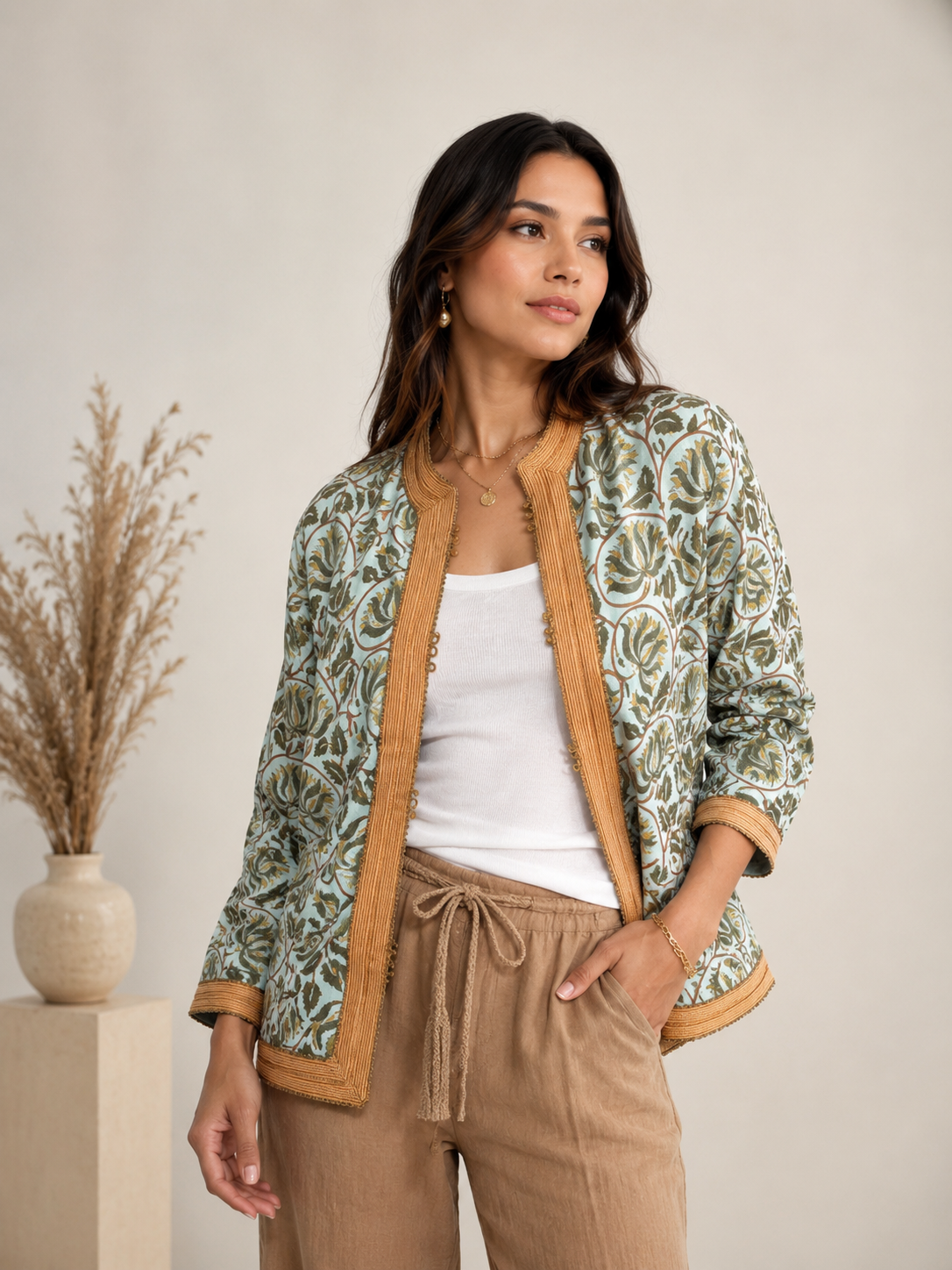 Sage Garden linen Jacket