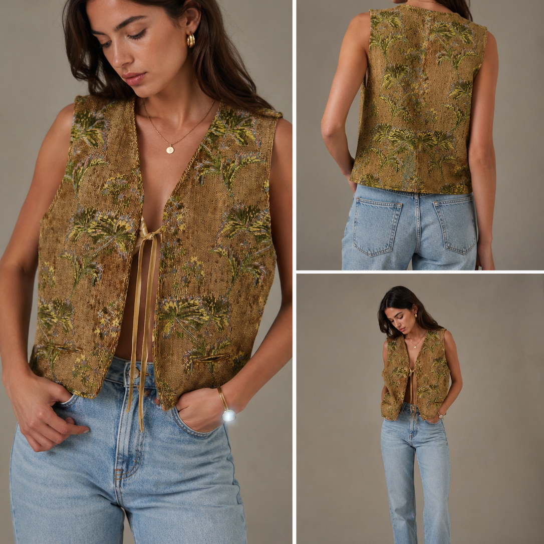 Palmier Velvet Vest