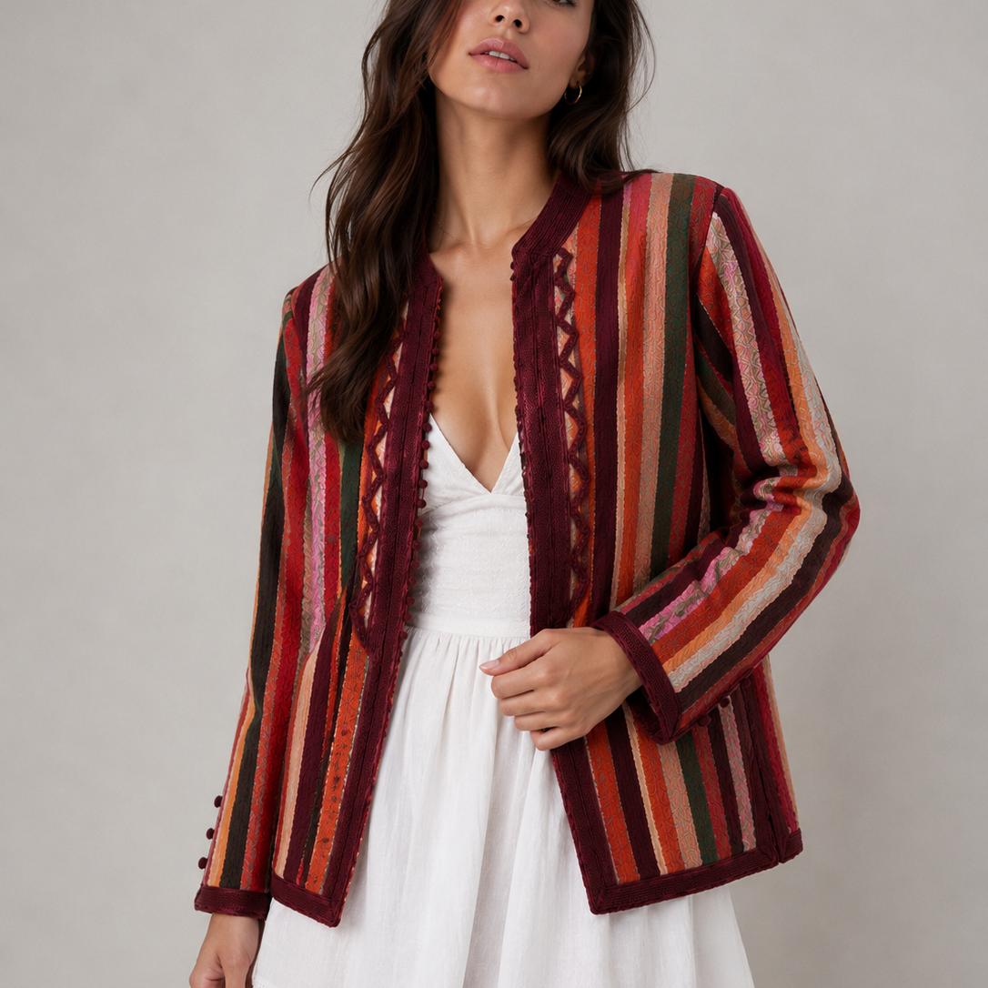 Sunset Stripes linen Jacket