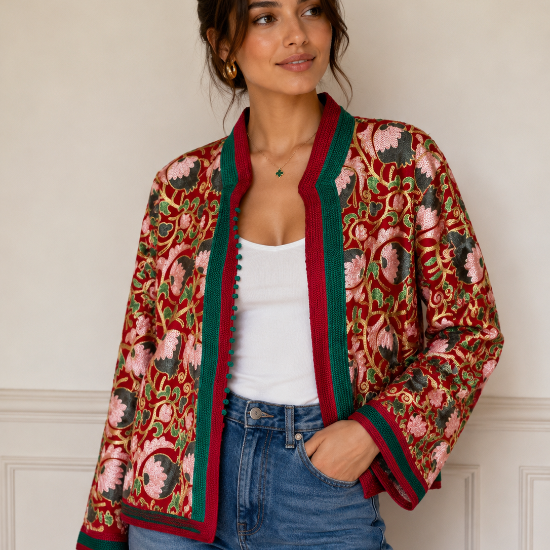 The Jardin Jacket - Burgundy