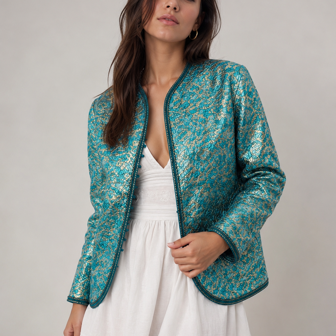 Metallic Turquoise Jacket