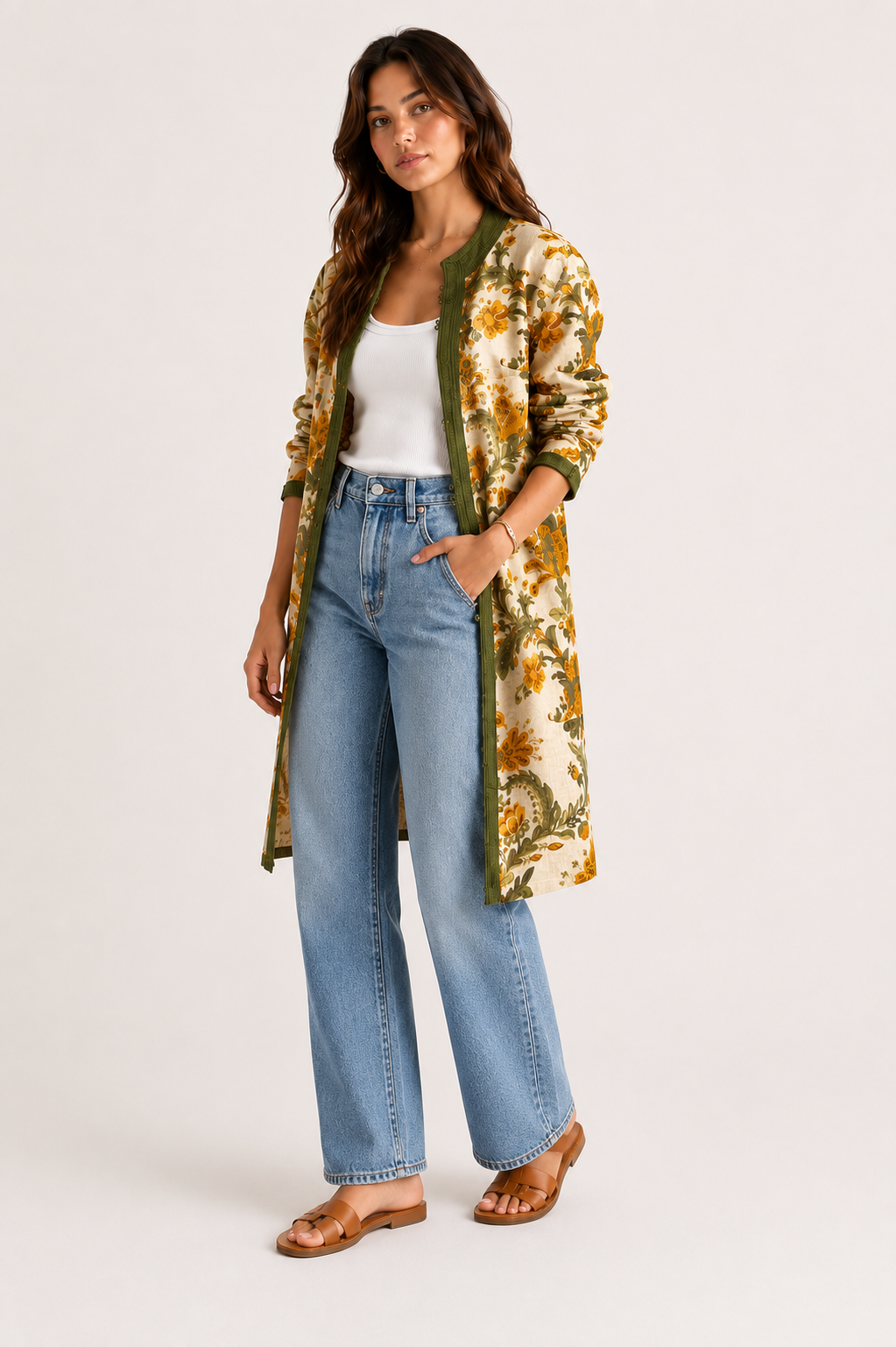 Golden Meadow Linen Jacket