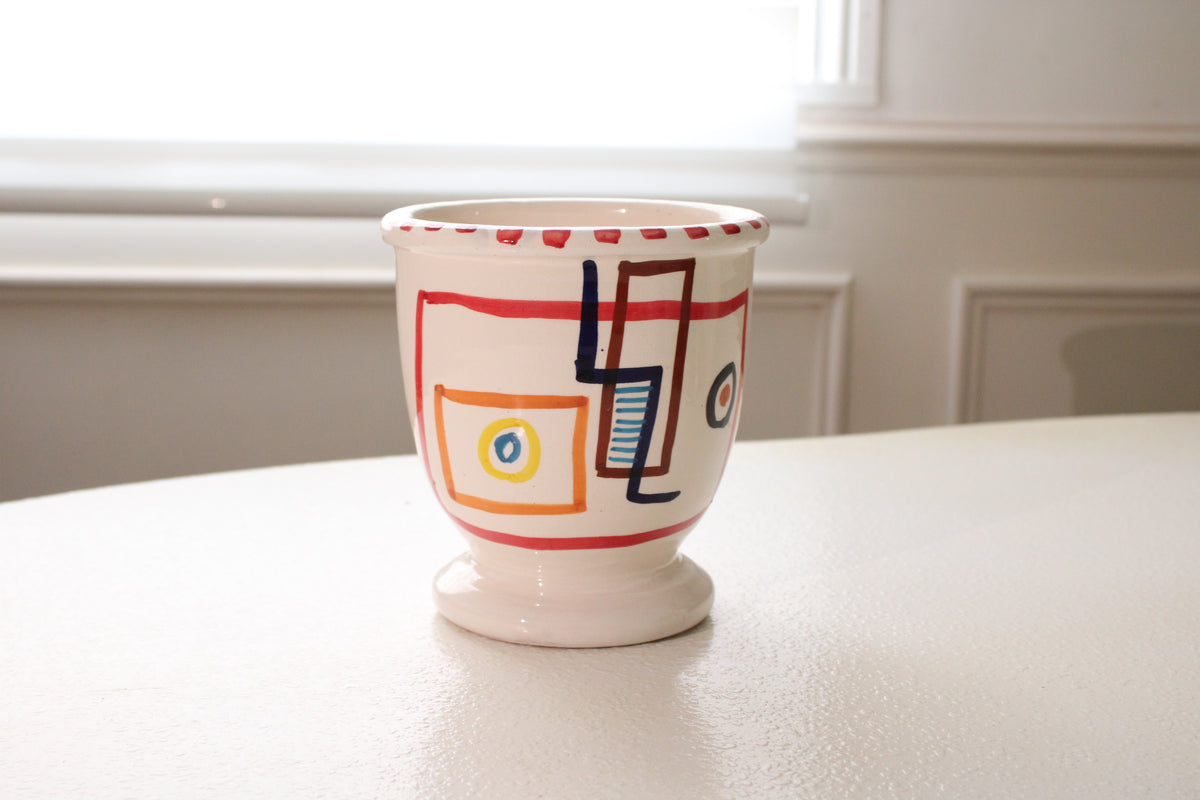 #01 - Abstract Art Ceramic Vase - Red