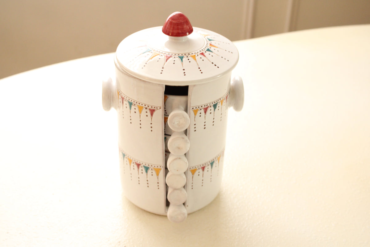 #06 - Hand-Painted Ceramic Serving Set (7 Pieces)