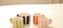 #09 - Striped Ceramic Espresso Cups (Set of 4)