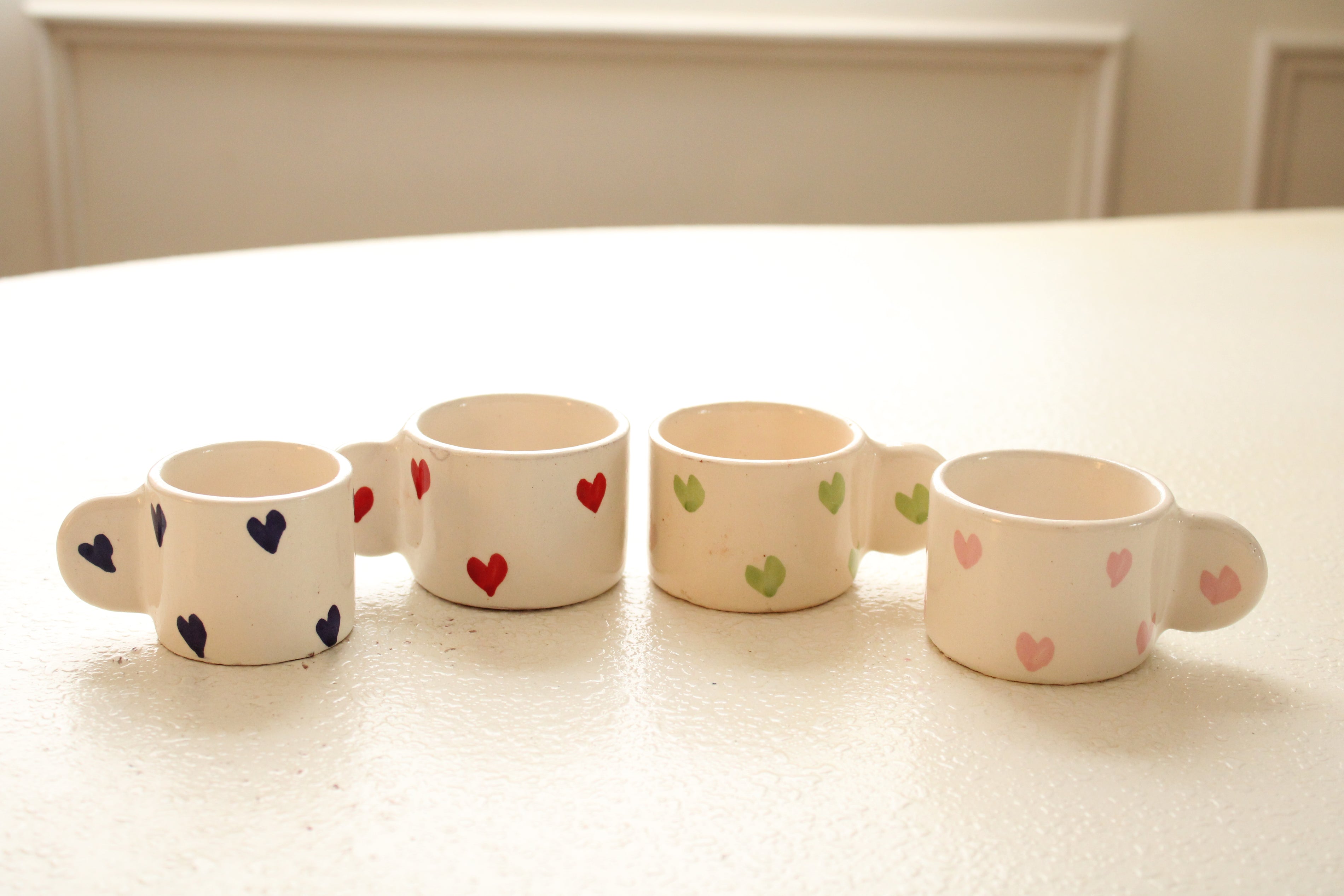 #10 - Coloured Heart Espresso Cups (Set of 4)