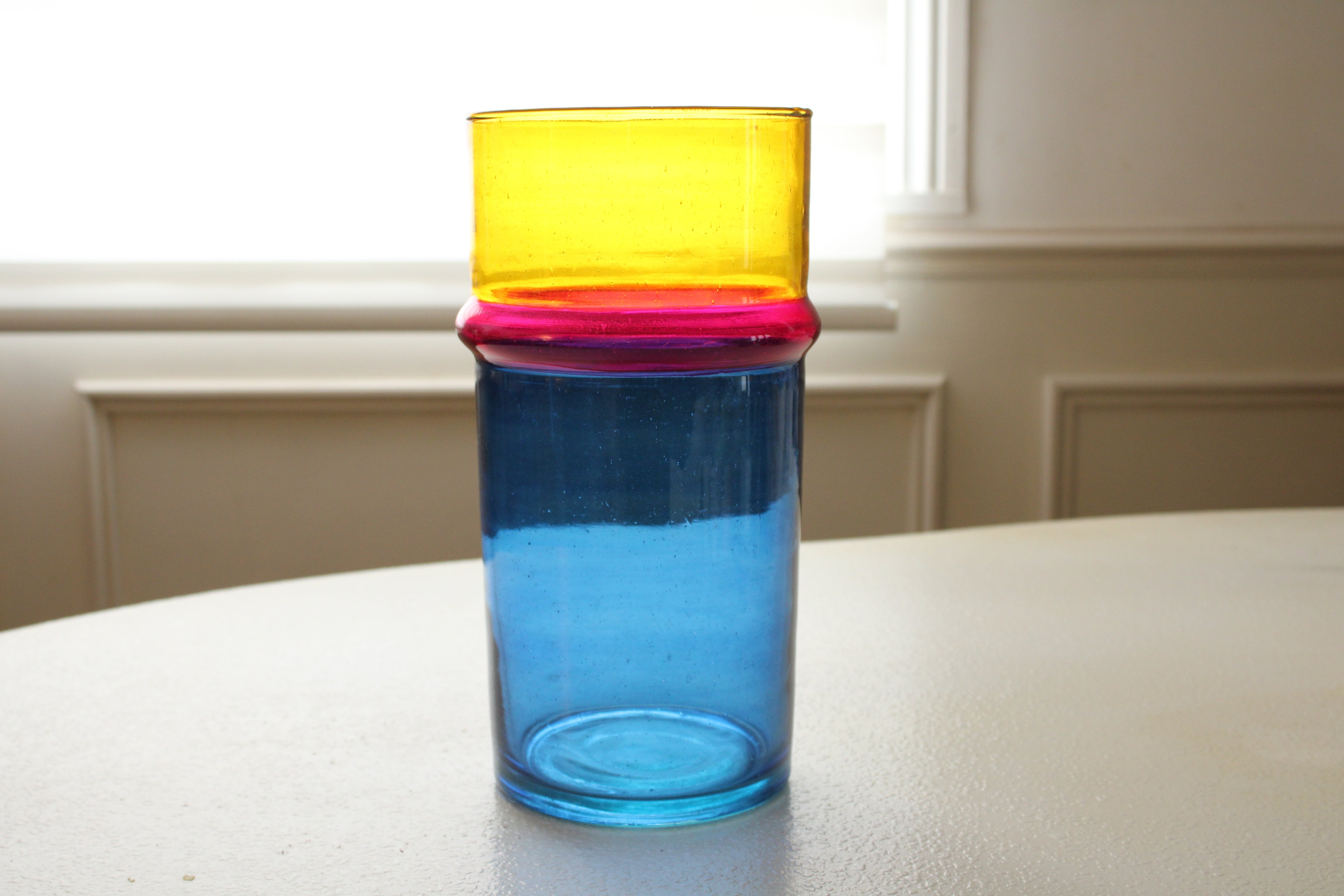 #12 - Tri-Color Blown Glass Vessel - XL