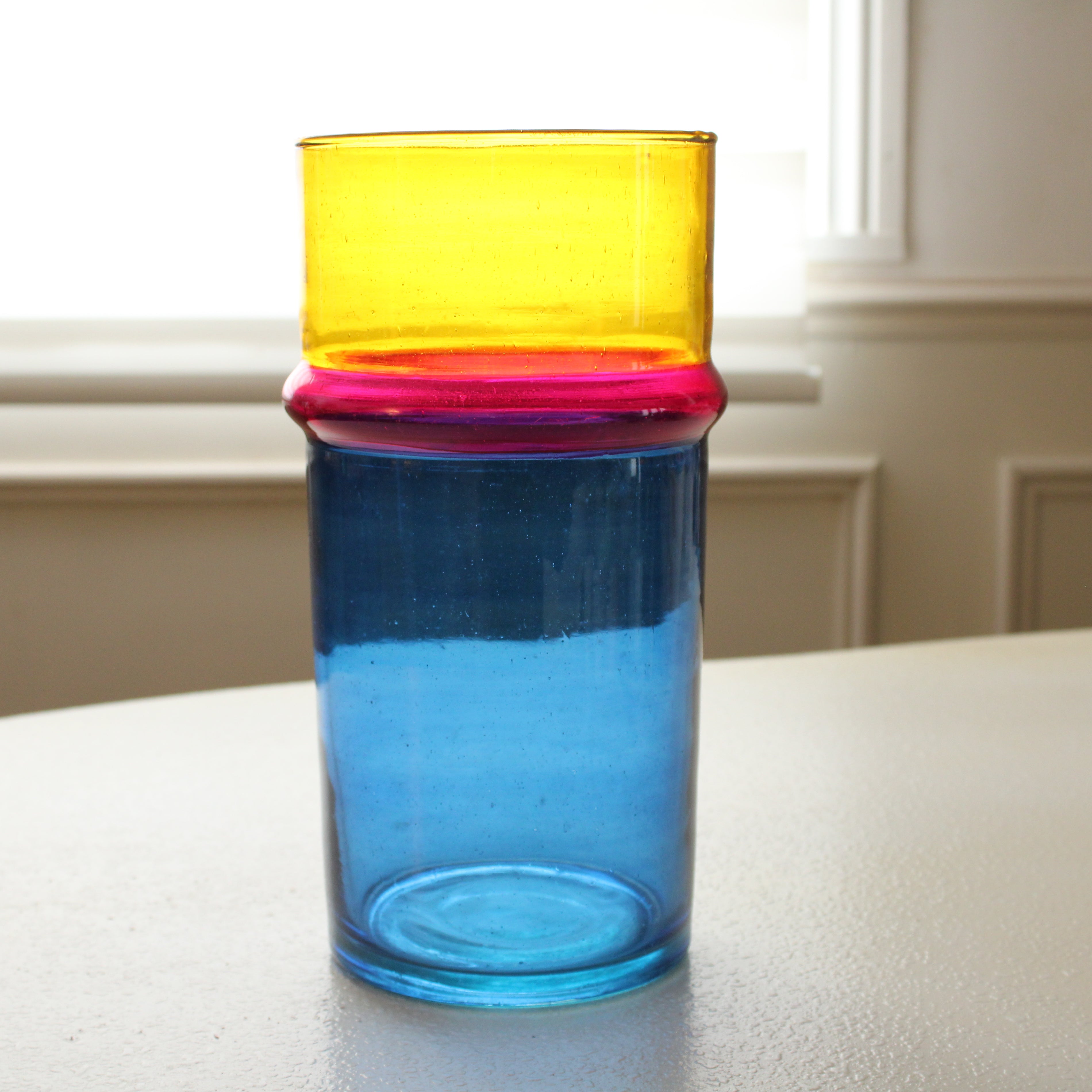 #12 - Tri-Color Blown Glass Vessel - XL