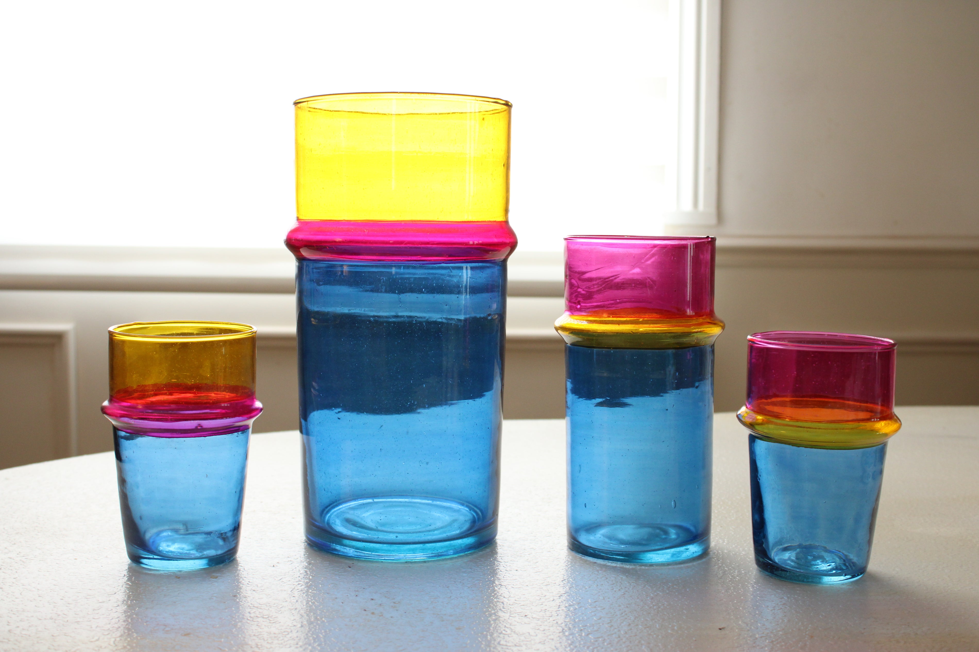 #13 - Tri-Color Blown Glass Vessel - Medium