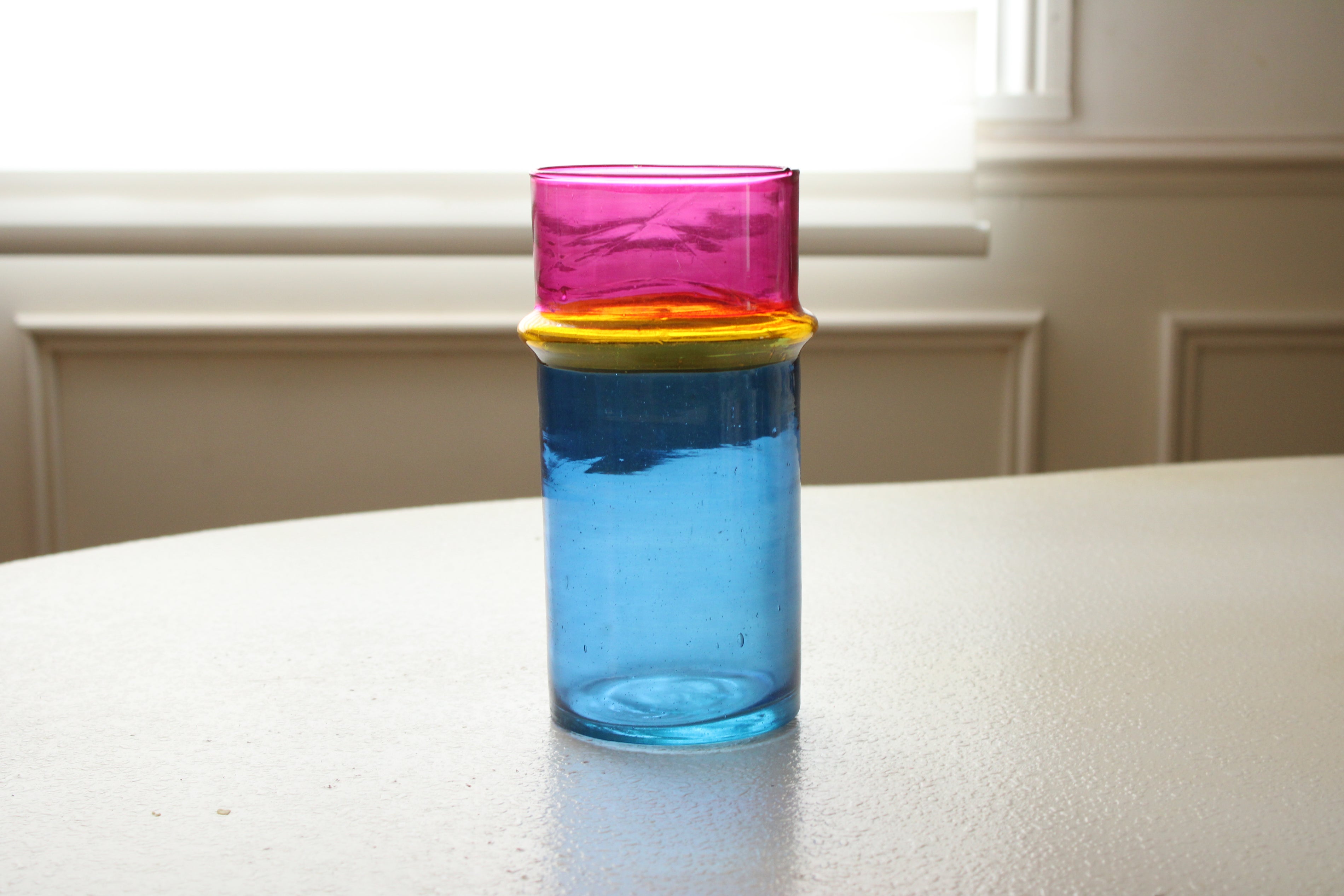 #13 - Tri-Color Blown Glass Vessel - Medium
