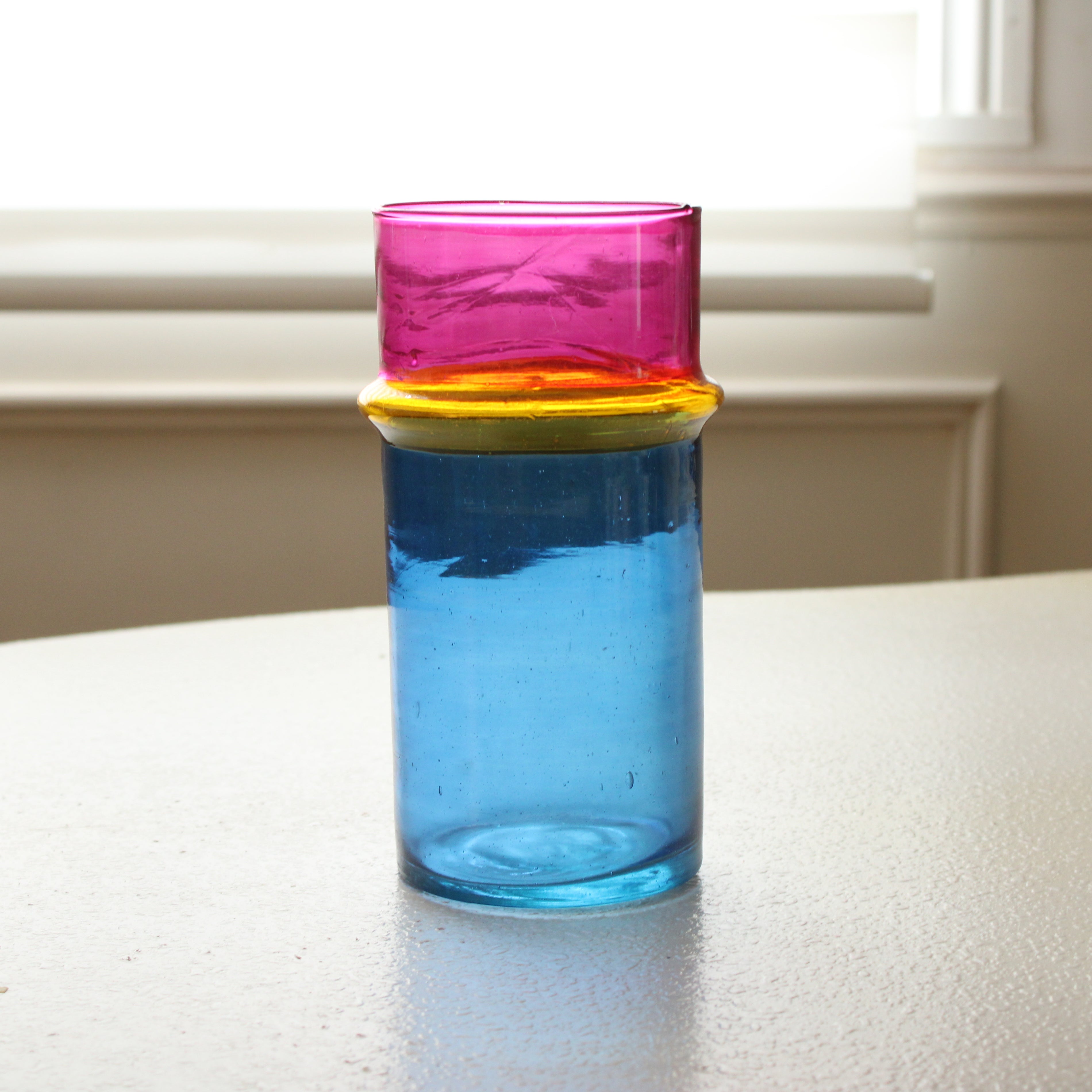 #13 - Tri-Color Blown Glass Vessel - Medium