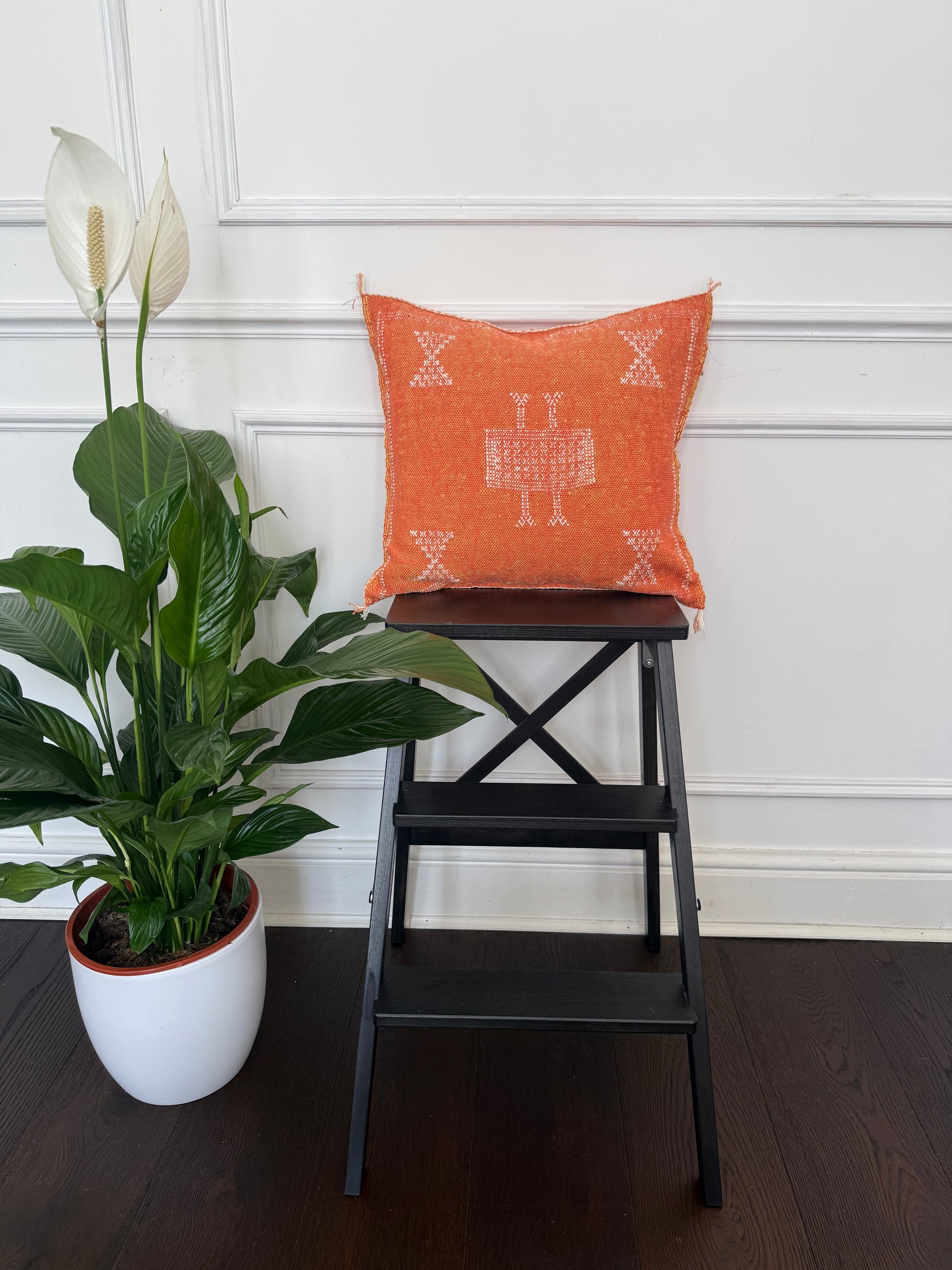 Cactus Silk Cushion Cover - Washed Orange