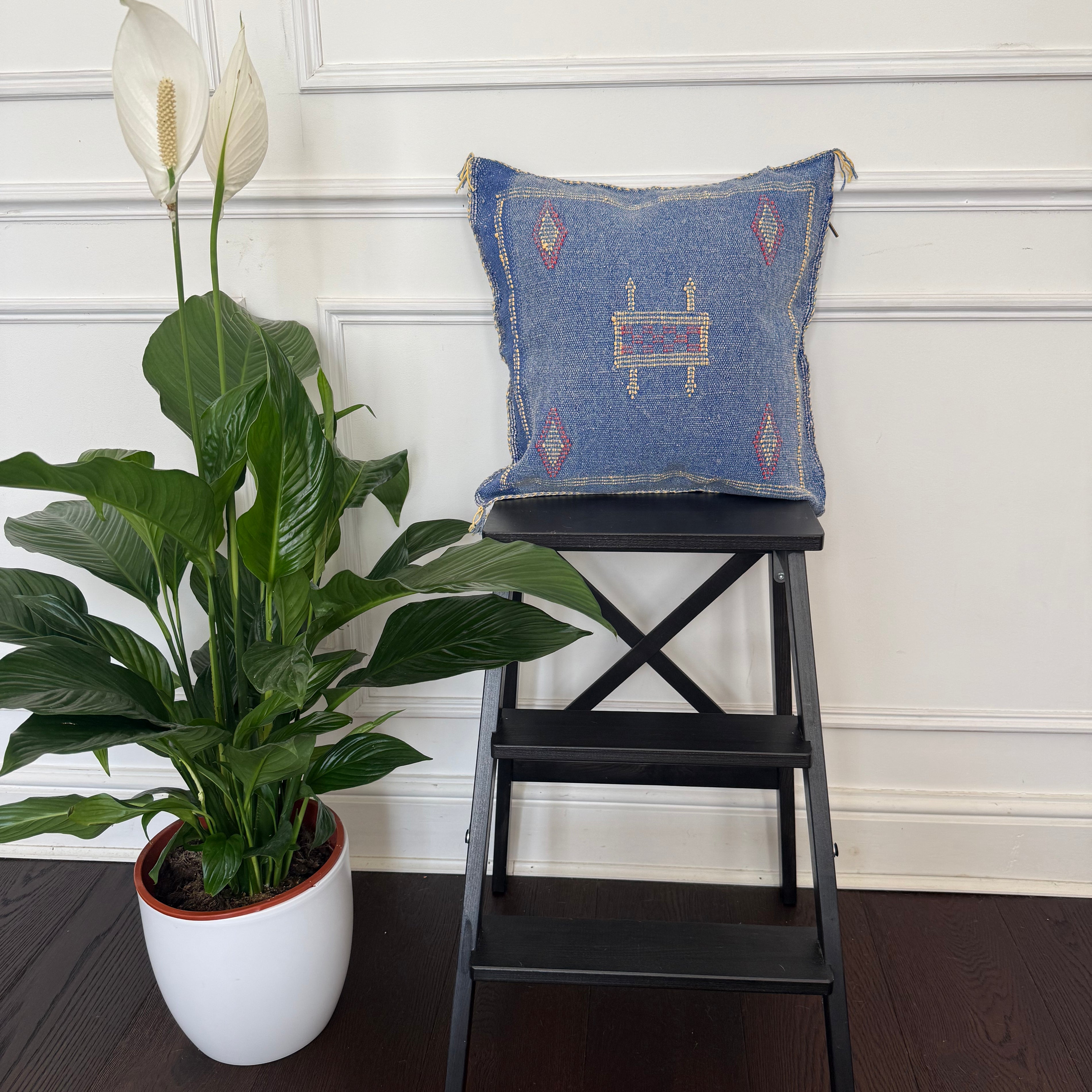 Housse de coussin en soie de cactus - Rose poudré