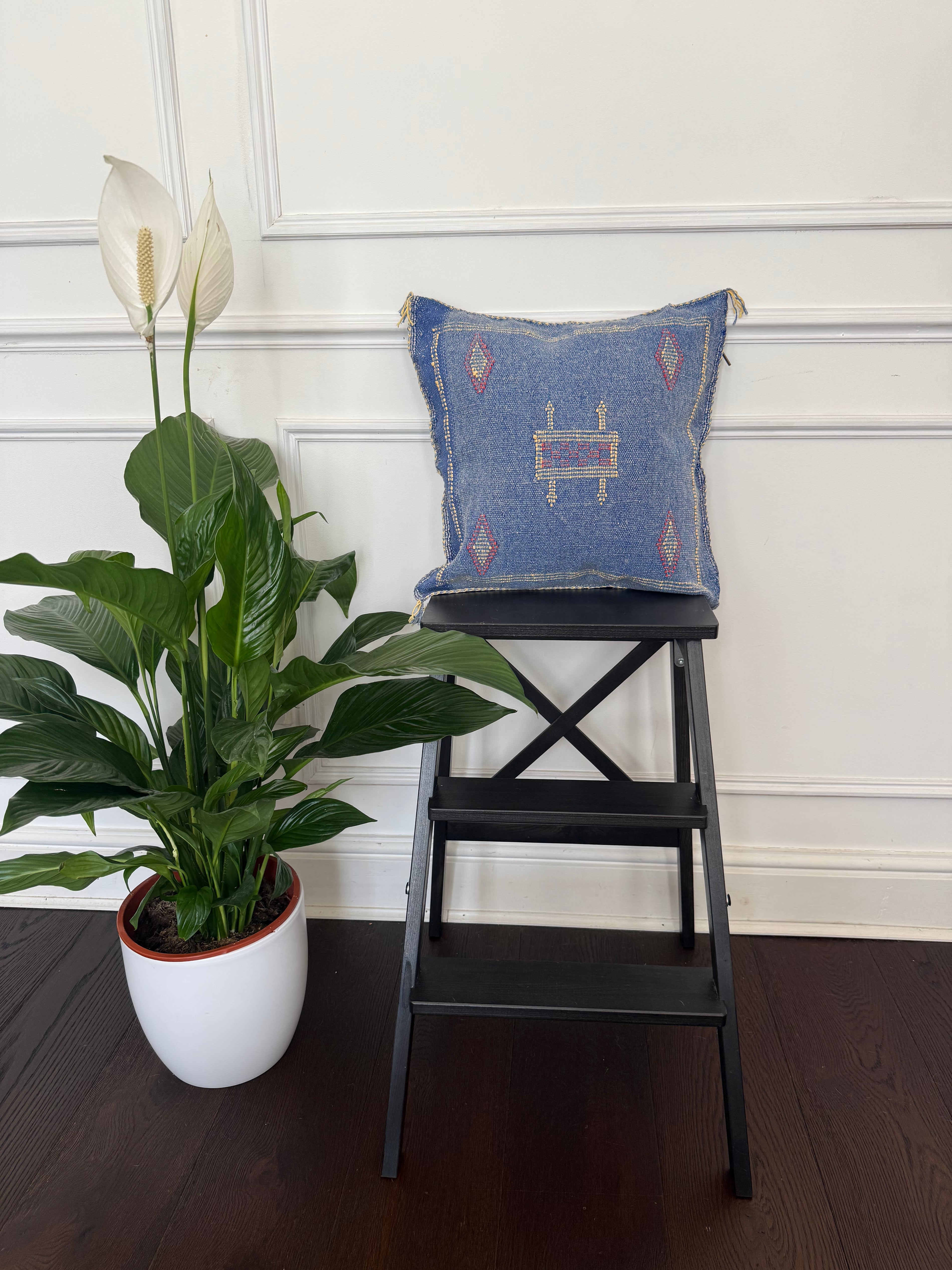 Housse de coussin en soie de cactus - Rose poudré