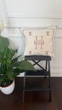 Cactus Silk Cushion Cover - White/Blue