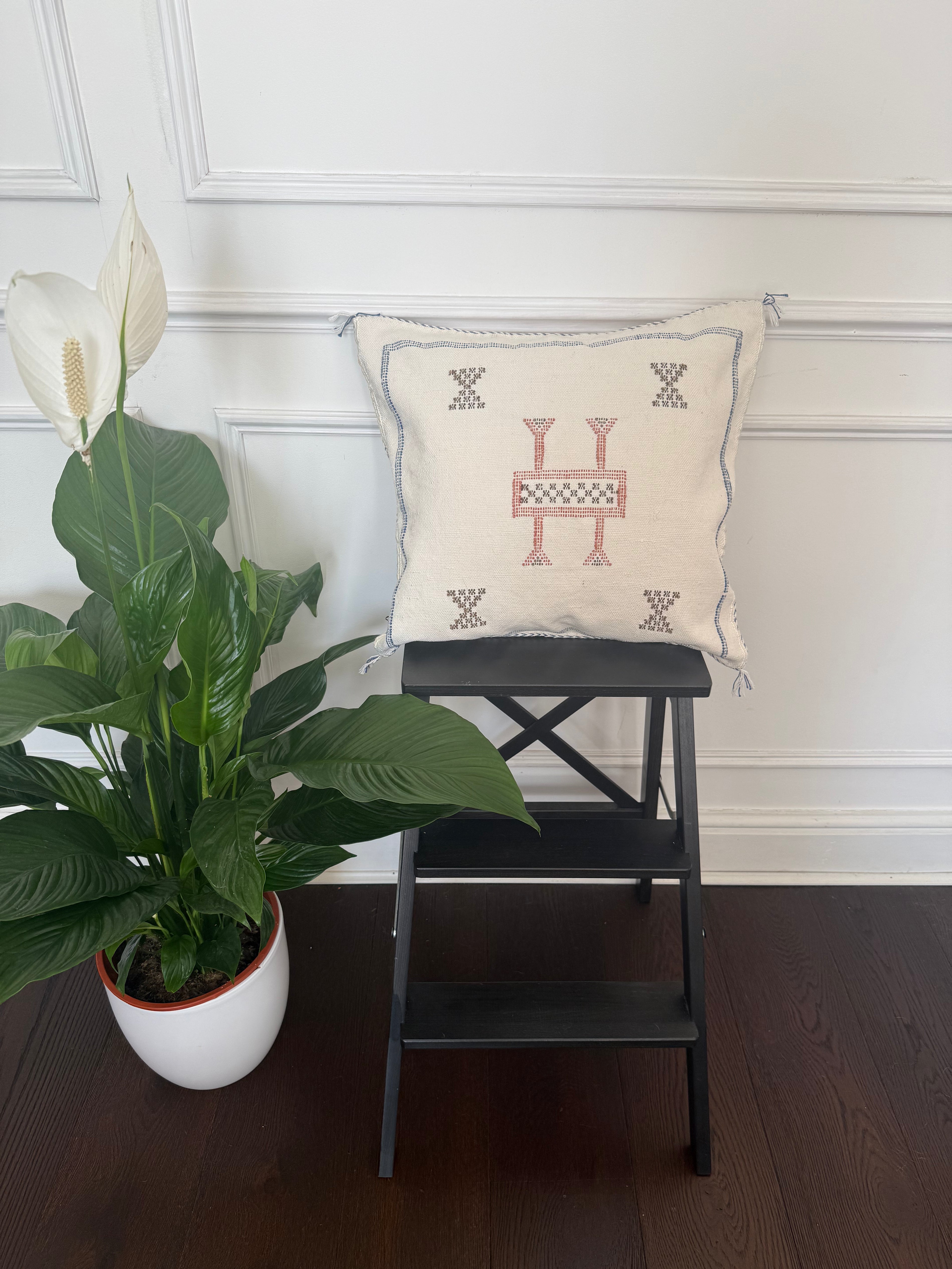 Housse de coussin en soie de cactus - Rose poudré