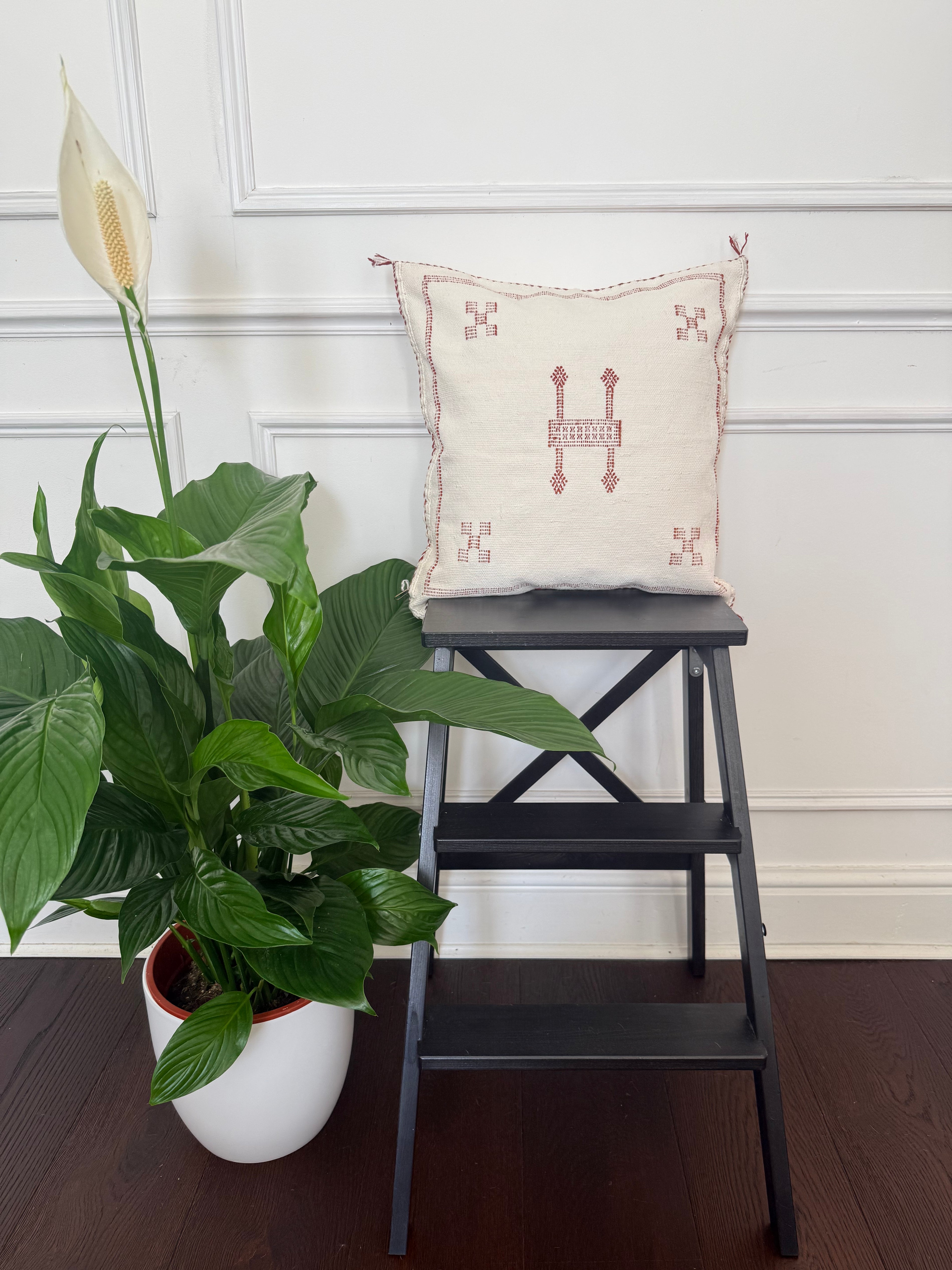 Housse de coussin en soie de cactus - Rose poudré
