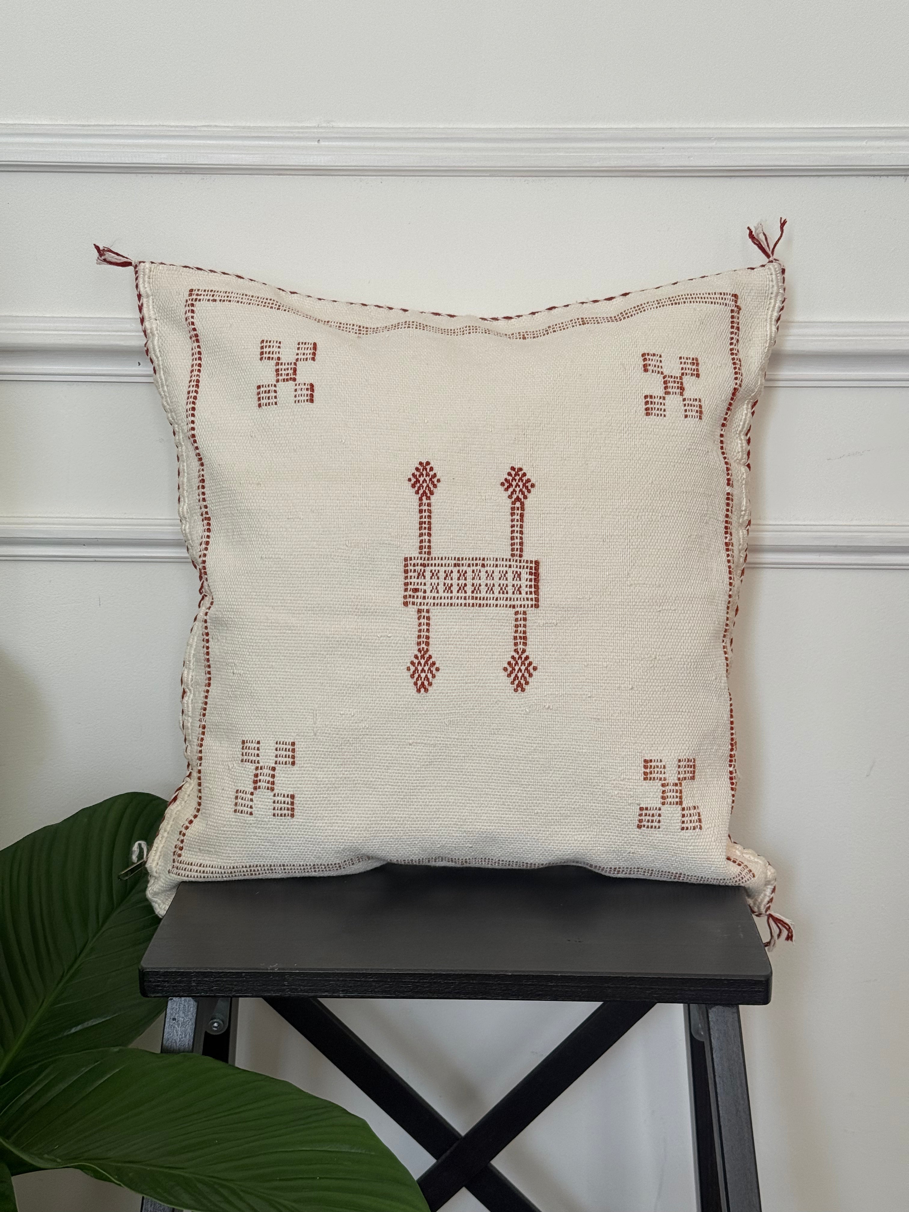 Housse de coussin en soie de cactus - Rose poudré