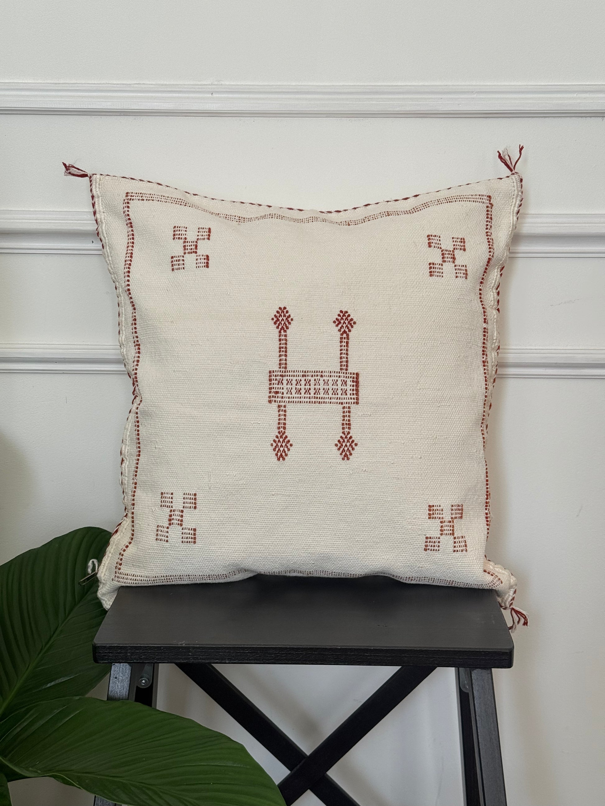 Housse de coussin en soie de cactus - Rose poudré