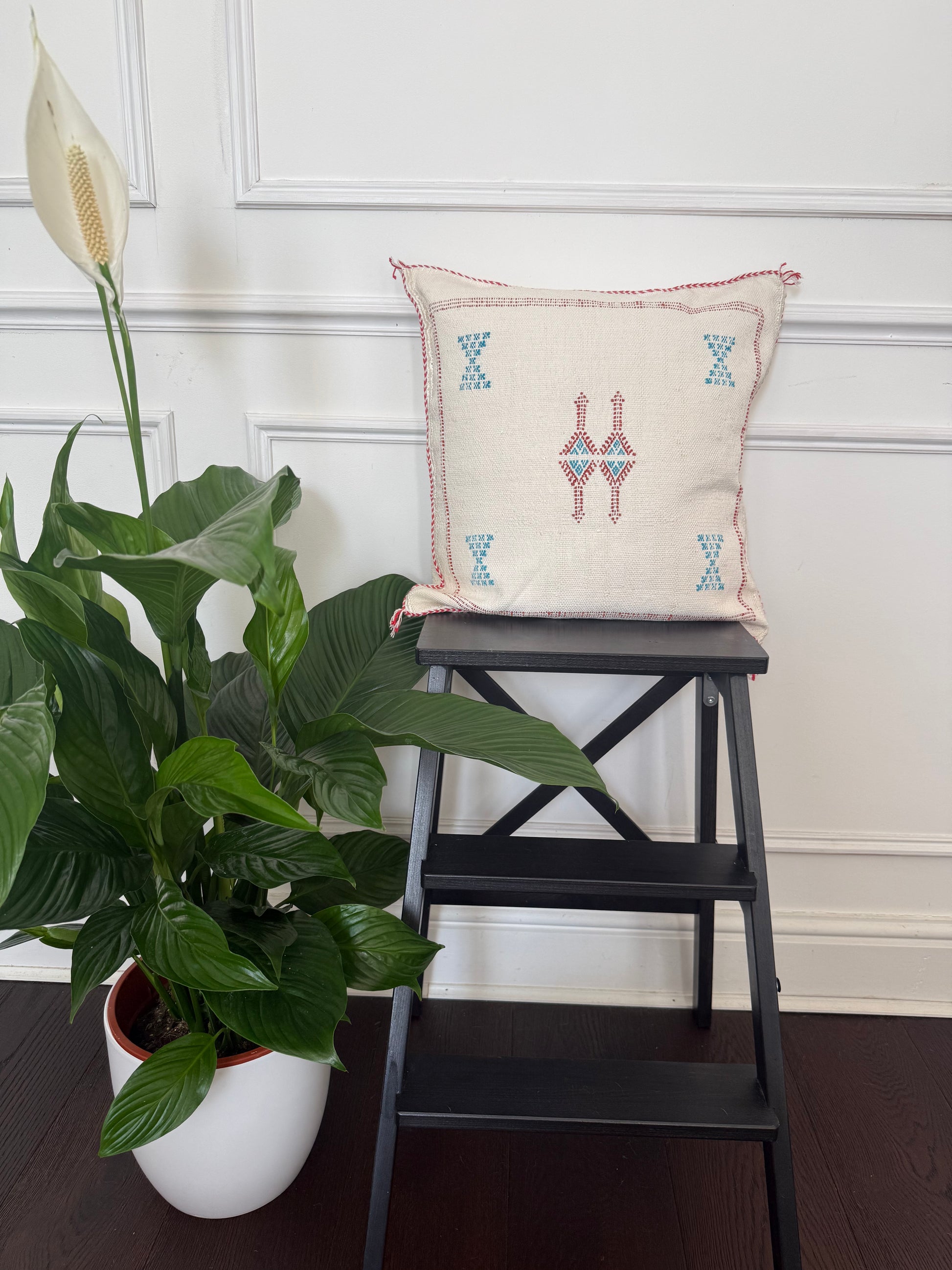 Housse de coussin en soie de cactus - Rose poudré