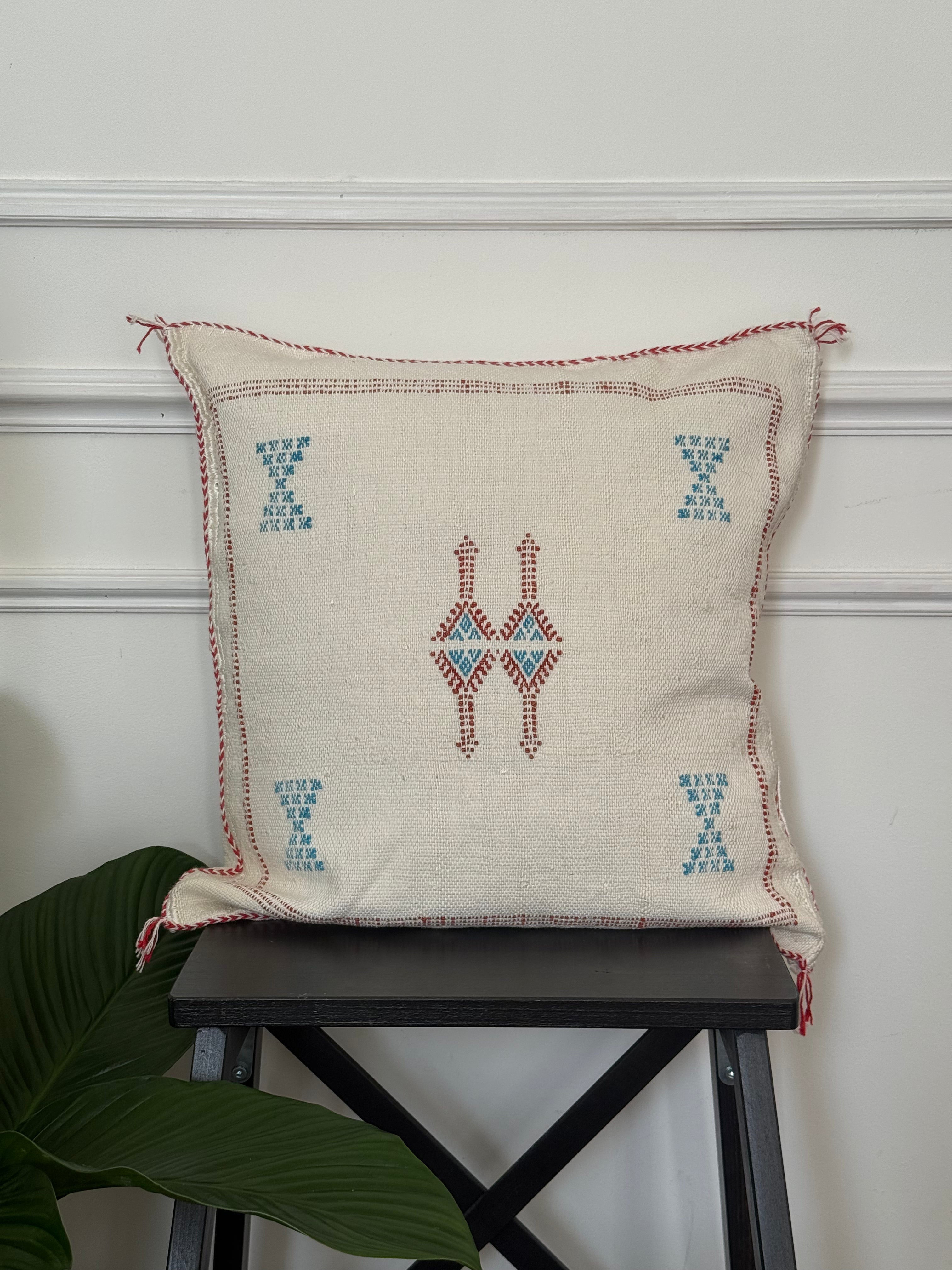 Housse de coussin en soie de cactus - Rose poudré