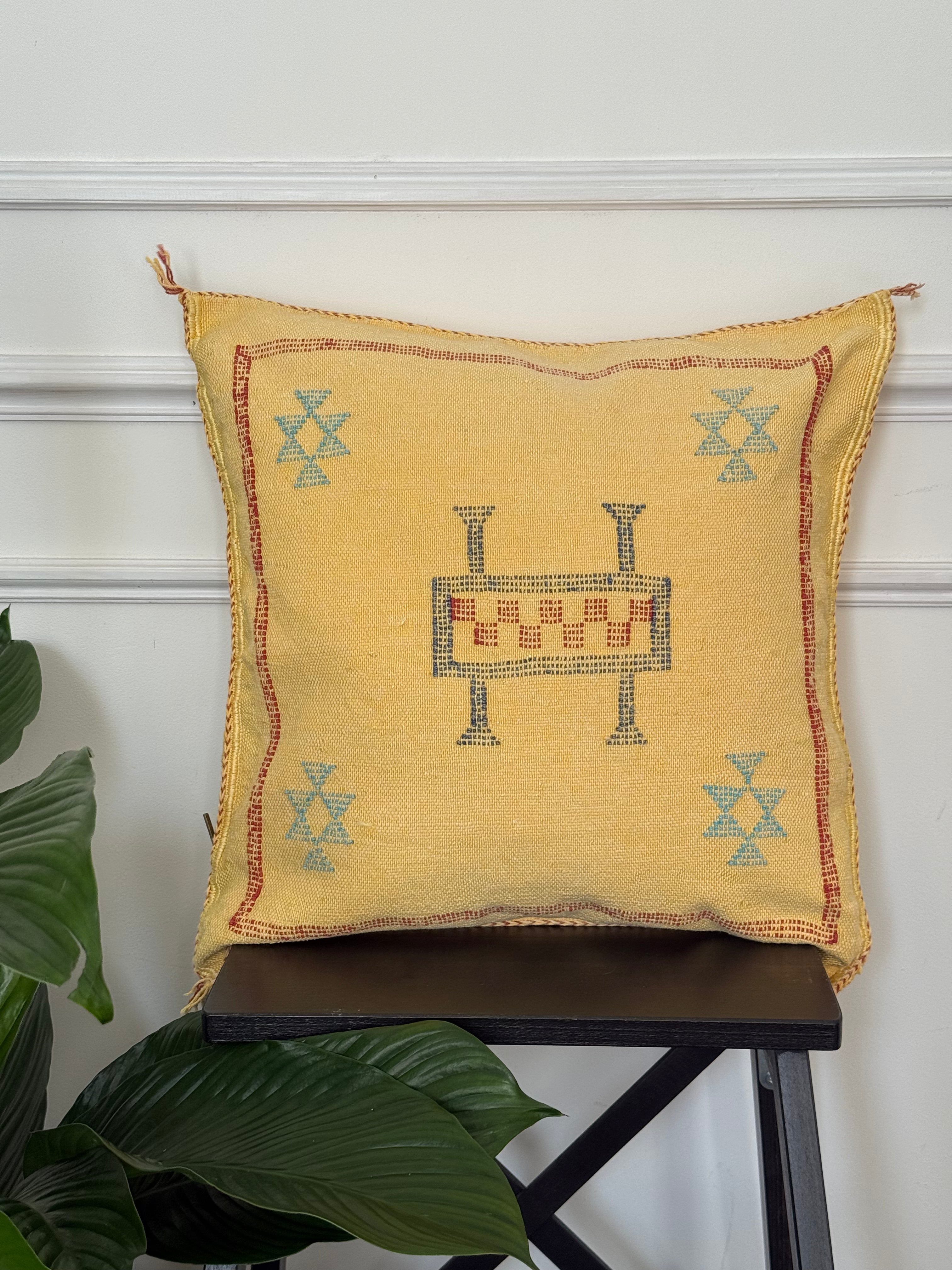 Housse de coussin en soie de cactus - Rose poudré